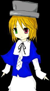 Rating: Safe Score: 0 Tags: 1girl blonde_hair blue_dress capelet green_eyes heterochromia image long_sleeves looking_at_viewer red_eyes simple_background solo souseiseki User: admin