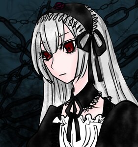 Rating: Safe Score: 0 Tags: 1girl anchor black_ribbon broken_chain chain chained choker closed_mouth cuffs dress expressionless flail frown handcuffs image juliet_sleeves long_hair looking_at_viewer red_eyes ribbon silver_hair solo suigintou User: admin