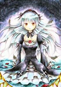 Rating: Safe Score: 0 Tags: 1girl black_dress black_ribbon bug butterfly colored_pencil_(medium) dress flower frills hairband image insect lolita_fashion lolita_hairband long_hair long_sleeves looking_at_viewer marker_(medium) red_flower ribbon rose solo suigintou traditional_media watercolor_(medium) User: admin