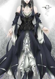 Rating: Safe Score: 0 Tags: 1girl bare_shoulders black_dress black_hair breasts cleavage detached_sleeves dress flower frills gothic image long_hair looking_at_viewer rose solo standing suigintou User: admin