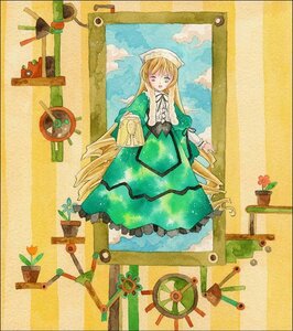 Rating: Safe Score: 0 Tags: 1girl blonde_hair dress flower green_dress green_eyes hat head_scarf image long_hair long_sleeves one_eye_closed pantyhose solo suiseiseki traditional_media very_long_hair watercolor_(medium) User: admin