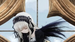 Rating: Safe Score: 0 Tags: 1girl bangs black_dress black_ribbon black_wings closed_eyes closed_mouth detached_collar dress feathers frills gothic_lolita hairband image lolita_fashion lolita_hairband long_hair long_sleeves ribbon rose silver_hair sky solo suigintou wings User: admin