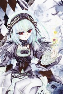 Rating: Safe Score: 0 Tags: 1girl argyle argyle_background bangs black_ribbon checkered checkered_background checkered_floor cross-laced_clothes detached_collar dress flower frills hairband image lolita_hairband long_sleeves looking_at_viewer puffy_sleeves red_eyes ribbon rose silver_hair solo suigintou wings User: admin