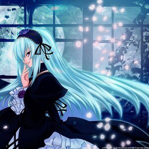 Rating: Safe Score: 0 Tags: 1girl black_dress dress finger_to_mouth flower frilled_sleeves frills hairband image lolita_hairband long_hair long_sleeves petals rose solo suigintou very_long_hair wide_sleeves wings User: admin