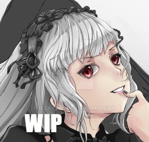 Rating: Safe Score: 0 Tags: 1girl bangs finger_to_mouth hairband image lolita_fashion long_hair red_eyes ribbon silver_hair smile solo suigintou User: admin