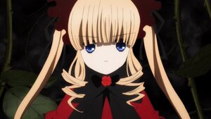 Rating: Safe Score: 0 Tags: 1girl blonde_hair blue_eyes blush bonnet bow bowtie dress drill_hair flower image long_hair long_sleeves looking_at_viewer red_dress rose shinku sidelocks solo twin_drills twintails User: admin