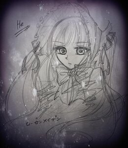 Rating: Safe Score: 0 Tags: 1girl akemi_homura flower greyscale image long_hair looking_at_viewer monochrome shinku sketch solo traditional_media upper_body User: admin