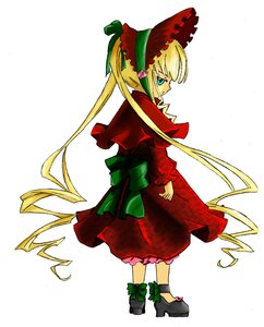 Rating: Safe Score: 0 Tags: 1girl blonde_hair blue_eyes bonnet bow dress drill_hair full_body image long_hair long_sleeves shinku simple_background solo standing twintails very_long_hair white_background User: admin