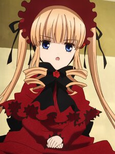 Rating: Safe Score: 0 Tags: 1girl :o blonde_hair blue_eyes blush bonnet bow bowtie dress drill_hair flower frills image long_hair long_sleeves looking_at_viewer open_mouth question red_dress ribbon rose shinku solo twintails User: admin
