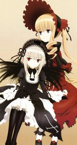 Rating: Safe Score: 0 Tags: 2girls blonde_hair blue_eyes dress frills hairband image lolita_fashion long_hair long_sleeves looking_at_viewer multiple_girls pair red_eyes shinku sitting suigintou wings User: admin