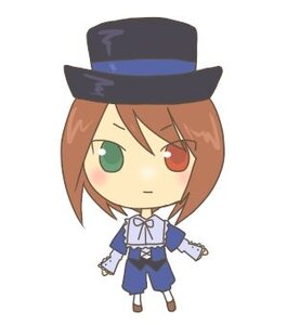 Rating: Safe Score: 0 Tags: 1girl blue_dress brown_hair chibi dress full_body green_eyes hat heterochromia image long_sleeves looking_at_viewer red_eyes short_hair simple_background solo souseiseki standing white_background User: admin