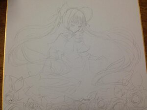 Rating: Safe Score: 0 Tags: 1girl bow capelet dress hat image long_hair long_sleeves looking_at_viewer monochrome photo shinku sketch solo traditional_media twintails very_long_hair User: admin