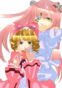 Rating: Safe Score: 0 Tags: 2girls blonde_hair bow dress drill_hair eyepatch frills green_eyes hair_ornament hina_ichigo hinaichigo image kirakishou long_hair long_sleeves multiple_girls pair pink_dress pink_hair smile twintails yellow_eyes User: admin