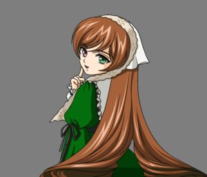 Rating: Safe Score: 0 Tags: 1girl brown_hair dress finger_to_mouth green_dress green_eyes heterochromia image index_finger_raised long_hair long_sleeves looking_at_viewer looking_back red_eyes simple_background solo striped suiseiseki very_long_hair white_background User: admin