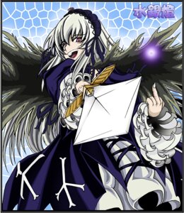 Rating: Safe Score: 0 Tags: 1girl black_wings dress flower frilled_sleeves frills hairband image long_hair long_sleeves looking_at_viewer open_mouth pink_eyes ribbon rose silver_hair smile solo suigintou very_long_hair wings User: admin