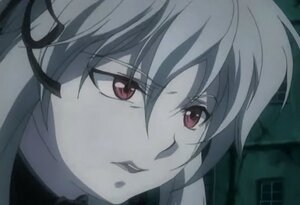 Rating: Safe Score: 0 Tags: 1girl bangs close-up face hair_between_eyes image light_smile lips looking_at_viewer parted_lips red_eyes short_hair solo spot_color suigintou User: admin