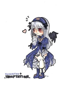 Rating: Safe Score: 0 Tags: 1girl black_wings blush dress flower frilled_sleeves frills full_body hairband heart image juliet_sleeves lolita_hairband long_hair long_sleeves puffy_sleeves red_eyes ribbon simple_background solo suigintou white_background wings User: admin