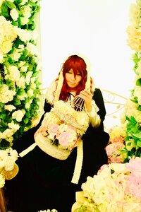 Rating: Safe Score: 0 Tags: 1girl closed_eyes dress flower hood long_hair sitting solo striped suiseiseki yellow_flower User: admin