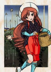 Rating: Safe Score: 0 Tags: 1girl basket boots brown_hair hat image long_hair open_mouth solo suiseiseki very_long_hair User: admin