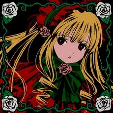 Rating: Safe Score: 0 Tags: 1girl blonde_hair dress image long_hair long_sleeves looking_at_viewer ribbon rose shinku simple_background solo thorns User: admin