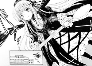 Rating: Safe Score: 0 Tags: 1girl :q breasts cleavage dress frills greyscale hairband image long_hair long_sleeves monochrome solo suigintou tongue tongue_out very_long_hair User: admin