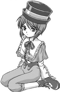 Rating: Safe Score: 0 Tags: 1girl boots capelet frills full_body greyscale hat image long_sleeves looking_at_viewer monochrome ribbon short_hair sitting solo souseiseki top_hat yokozuwari User: admin