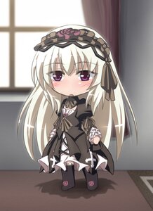 Rating: Safe Score: 0 Tags: 1girl black_dress blush chibi commentary_request dress eyebrows_visible_through_hair frills full_body gothic_lolita gucchi hairband image lolita_fashion lolita_hairband long_hair long_sleeves photoshop_(medium) puffy_sleeves purple_eyes ribbon rozen_maiden silver_hair solo standing suigintou very_long_hair User: admin