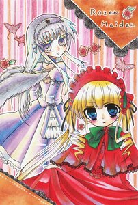 Rating: Safe Score: 0 Tags: 2girls blonde_hair blue_eyes blush bonnet bow dress drill_hair flower image long_hair long_sleeves looking_at_viewer marker_(medium) multiple_girls pair red_dress rose shinku suigintou traditional_media twin_drills very_long_hair watercolor_(medium) wings User: admin