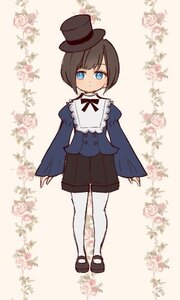 Rating: Safe Score: 0 Tags: 1girl blue_eyes brown_hair flower hat image juliet_sleeves long_sleeves looking_at_viewer mary_janes pantyhose shoes short_hair shorts smile solo souseiseki standing striped striped_legwear top_hat vertical-striped_legwear vertical_stripes white_legwear User: admin