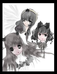 Rating: Safe Score: 0 Tags: 3girls bangs black_border blunt_bangs bow circle_cut dress flower image letterboxed long_hair looking_at_viewer monochrome multiple multiple_girls pillarboxed ribbon rose tagme windowboxed User: admin