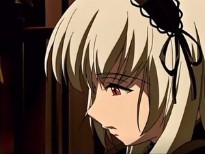 Rating: Safe Score: 0 Tags: 1girl bangs black_ribbon blonde_hair close-up from_side hair_ribbon half-closed_eyes image profile red_eyes ribbon solo suigintou User: admin