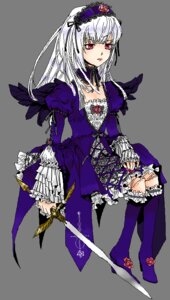 Rating: Safe Score: 0 Tags: 1girl detached_collar dress flower frills full_body hairband holding holding_weapon image lolita_hairband long_hair long_sleeves looking_at_viewer puffy_sleeves red_eyes rose solo standing suigintou sword weapon wings User: admin