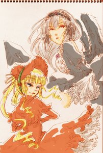 Rating: Safe Score: 0 Tags: 2girls black_wings blonde_hair blue_eyes bonnet dress frills hairband image long_hair long_sleeves looking_at_viewer looking_back multiple_girls pair shinku suigintou wings User: admin