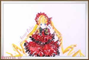 Rating: Safe Score: 0 Tags: 1girl blonde_hair blue_eyes bonnet bow dress image long_hair long_sleeves looking_at_viewer photo red_dress shinku solo twintails User: admin