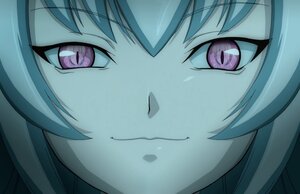 Rating: Safe Score: 3 Tags: 1girl blue_hair close-up face hair_between_eyes image looking_at_viewer purple_eyes short_hair smile solo suigintou User: admin