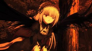 Rating: Safe Score: 0 Tags: 1girl black_wings dress frills hairband image lolita_hairband long_hair long_sleeves looking_at_viewer puffy_sleeves ribbon solo suigintou tree wings User: admin