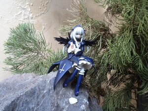 Rating: Safe Score: 0 Tags: 1girl blue_legwear boots doll dress frills grass hairband long_hair plant solo standing suigintou thighhighs tree water white_hair wings User: admin