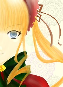 Rating: Safe Score: 0 Tags: 1girl bangs blonde_hair blue_eyes face flower image long_hair portrait ribbon rose shinku solo User: admin