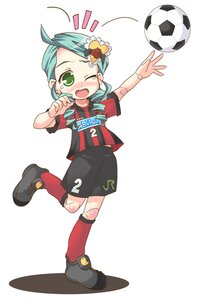 Rating: Safe Score: 0 Tags: 1girl ahoge ball blush commentary_request doll_joints full_body green_eyes green_hair hair_ornament image joints kanaria one_eye_closed open_mouth rozen_maiden soccer soccer_ball soccer_uniform solo sportswear standing tears telstar tsukishima_makoto User: admin
