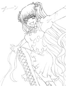 Rating: Safe Score: 0 Tags: 1girl :d boots cross-laced_footwear dress frills greyscale hair_ornament image kirakishou lineart long_hair long_sleeves monochrome open_mouth smile solo two_side_up very_long_hair User: admin
