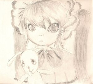 Rating: Safe Score: 0 Tags: 1girl :3 graphite_(medium) image looking_at_viewer monochrome shinku sketch solo traditional_media User: admin