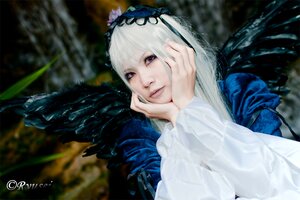 Rating: Safe Score: 0 Tags: 1girl bangs blurry blurry_background closed_mouth depth_of_field feathers hairband hands_on_own_face lips long_hair looking_at_viewer silver_hair solo suigintou upper_body wings User: admin