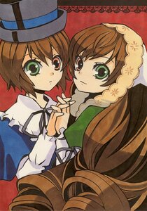 Rating: Safe Score: 0 Tags: 2girls brown_hair dress green_dress green_eyes hat head_scarf heterochromia holding_hands image interlocked_fingers long_hair long_sleeves looking_at_viewer multiple_girls pair red_eyes short_hair siblings sisters souseiseki suiseiseki top_hat twins very_long_hair User: admin