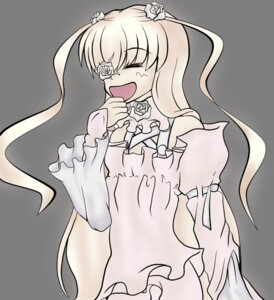 Rating: Safe Score: 0 Tags: 1girl closed_eyes dress flower frills image kirakishou long_hair long_sleeves open_mouth rose smile solo User: admin