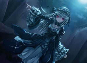 Rating: Safe Score: 0 Tags: 1girl black_dress dress frilled_sleeves frills hairband image lolita_hairband long_hair long_sleeves looking_at_viewer red_eyes ribbon rose solo suigintou very_long_hair wide_sleeves User: admin