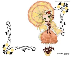 Rating: Safe Score: 0 Tags: 1girl blonde_hair blush bug dress drill_hair flower frills full_body green_eyes holding holding_umbrella image insect kanaria long_sleeves parasol pink_rose red_flower rose solo striped tongue tongue_out umbrella white_background wide_sleeves User: admin