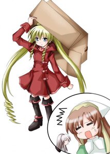 Rating: Safe Score: 0 Tags: 2girls 3girls adapted_costume artist_request blonde_hair blue_eyes boots box brown_hair cardboard_box crossover dress drill_hair image in_box in_container long_hair long_sleeves multiple_girls pachira pair photoshop_(medium) renkin_san-kyuu_magical_pokaan rozen_maiden shinku suigintou suiseiseki thighhighs twintails very_long_hair User: admin