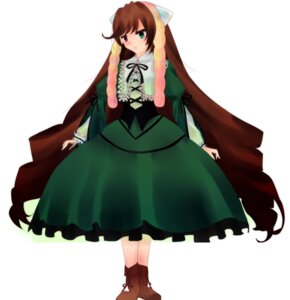 Rating: Safe Score: 0 Tags: 1girl boots brown_hair dress frills full_body green_dress green_eyes head_scarf heterochromia image long_hair long_sleeves looking_at_viewer red_eyes ribbon simple_background solo standing suiseiseki twintails very_long_hair white_background User: admin