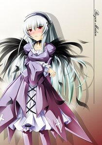 Rating: Safe Score: 0 Tags: 1girl black_wings blush dress frills hairband image juliet_sleeves long_hair long_sleeves looking_at_viewer puffy_sleeves red_eyes silver_hair solo suigintou very_long_hair wings User: admin