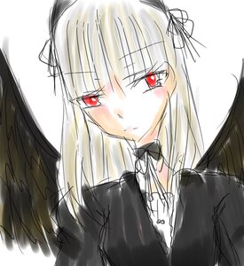 Rating: Safe Score: 0 Tags: 1girl auto_tagged bangs black_dress black_ribbon black_wings blush choker closed_mouth dress eyebrows_visible_through_hair feathered_wings frills image long_hair long_sleeves looking_at_viewer red_eyes ribbon simple_background sketch solo suigintou upper_body white_background wings User: admin